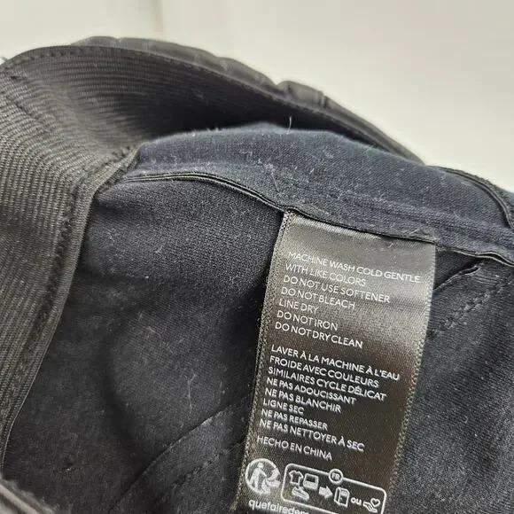 Anthrpologie Pilcro Glasgow Faux Leather Skinny Pants Black Pull On Size 27 - Picture 7 of 8